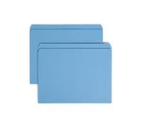 Smead 10935 Lot de 100 chemises à onglets droits Bleu Format lettre