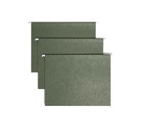 Smead 64055 Lot de 25 dossiers suspendus avec onglets 1/5, onglets réglables, taille de la lettre, vert standard
