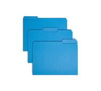 Smead File Folders 1/3 Cut Letter Sky Blue (100)