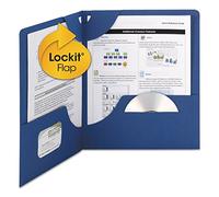 Smead Lockit 87982 Lot de 25 Chemises Lourdes à 2 Poches Bleu foncé