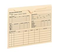 Smead Lot de 20 chemises pour dossiers d'employé, languette droite renforcée, plat, sans extension, format lettre, manille, 77100
