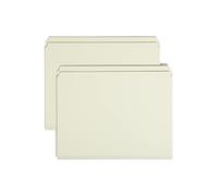 Smead Lot de 25 chemises en carton pressboard avec languette droite, extension de 2,5 cm, format lettre, gris/vert, 25 par boîte (13200)