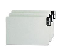 Smead Lot de 25 guides de classement 100% recyclés, onglet vertical en métal (A-Z), taille légale extra large, gris/vert (63276)