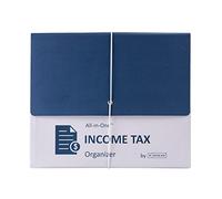 Smead Organiseur d'impôt tout-en-un, 12 poches, rabat et cordon de fermeture, format lettre, bleu marine/blanc (70660)