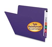 Smead Shelf-Master 25420 Lot de 100 classeurs à onglet droit renforcé, format lettre, violet, 100 par boîte