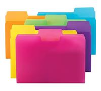 Smead SuperTab 10515 Lot de 18 chemises à onglets surdimensionnés coupe 1/3 Format lettre Poly, 18 par paquet