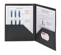 Smead Two-pocket Poly dossier, vue de cadre, Lettre, 5 par lot 9-1/2 W x 11-1/2 H inches noir