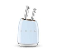 Smeg – Bloc de 6 couteaux KBSF02PB – Acier inoxydable, fente bois d'acacia – Bleu