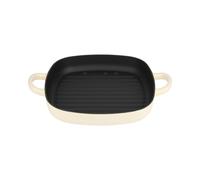 SMEG - Poêle à griller en fonte - 26 x 26 cm - Crème