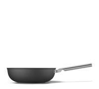 Smeg, Wok Anti-adhésif WOF3002BLM, diamètre 30 cm, revêtement céramique sans PFAS, poignée ergonomique en acier inoxydable, pour tous les plans de cuisson, jusqu'à 250° au four, capacité 6,6 L, noir