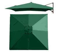 SMELEDFCFK 2.5×2.5m 3×3 Housse De Rechange pour Parasol Déporté Toile De Rechange pour Parasol Carré Dessus De Parapluie De Rechange 8 Baleines Anti-UV/Étanche(Green,300x300cm(10'x10'))