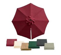 SMELEDFCFK 3/3.5m Housse De Rechange pour Parasol Déporté De Terrasse, Auvent De Remplacement pour Parasol Rond, Toile De Parasol 8 Baleines pour Extérieur(Burgundy,300cm(10ft))