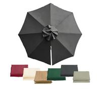 SMELEDFCFK 3/3.5m Housse De Rechange pour Parasol Déporté De Terrasse, Auvent De Remplacement pour Parasol Rond, Toile De Parasol 8 Baleines pour Extérieur(Grey,350cm(11.5ft))