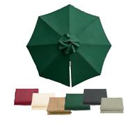 SMELEDFCFK 3/3.5m Housse De Rechange pour Parasol Déporté De Terrasse, Auvent De Remplacement pour Parasol Rond, Toile De Parasol 8 Baleines pour Extérieur(Dark Green,300cm(10ft))