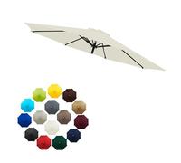 SMELEDFCFK Tissu De Rechange Pour Parasol D'extérieur Pour Parasol 6 Baleines/8 Baleines, 2/2.3/2.5/2.7/3m Toile De Parasol De Jardin, Housse De Rechange Pour Parasol Universelle(Beige,(10FT)3m/6-Ribs