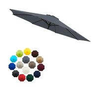 SMELEDFCFK Tissu De Rechange Pour Parasol D'extérieur Pour Parasol 6 Baleines/8 Baleines, 2/2.3/2.5/2.7/3m Toile De Parasol De Jardin, Housse De Rechange Pour Parasol Universelle(Grey,(6.5FT)2m/6-Ribs