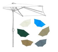 SMELEDFCFK Toile De Demi-Parasol 5 Baleines Auvent De Parasol De Remplacement Housse De Rechange pour Parasol Demi-Rond 2.7m 3.0m Dessus De Parapluie(Beige,10ft/3.0m)