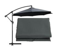 SMELEDFCFK Toile De Rechange pour Parasol 8 Baleines Toile De Parasol 300cm 330cm 350cm 400cm Toile De Remplacement pour Parasol Protection UV/imperméable(Grey,3.5m(11.5FT)/8-Ribs)