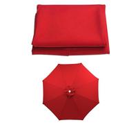 SMELEDFCFK Toile De Remplacement Pour Parasol 6 Baleines/8 Baleines Auvent De Parasol 200/230/250/270/300/350cm Toile De Parasol Rond Housse De Parasol De Table De March Protection UV(Red,3.5m/11.5ft(