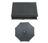SMELEDFCFK Toile De Remplacement Pour Parasol 6 Baleines/8 Baleines Auvent De Parasol 200/230/250/270/300/350cm Toile De Parasol Rond Housse De Parasol De Table De March Protection UV(Grey,3.5m/11.5ft