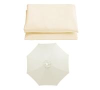 SMELEDFCFK Toile De Remplacement Pour Parasol 6 Baleines/8 Baleines Auvent De Parasol 200/230/250/270/300/350cm Toile De Parasol Rond Housse De Parasol De Table De March Protection UV(Beige,3m/10ft(8-