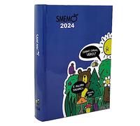 Smemoranda Green Balloon Special Edition - Agenda scolaire 2023 - 2024 - 16 mois, septembre 23 - décembre 24, grand format 13 x 17,7 cm, couverture de bouillon, couleur bleu