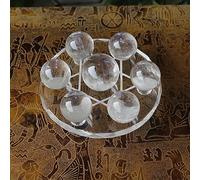 SMGLRUEAT Crysta Gemstone Ball Crystal Sphere White Seven Star Array Plate Decoration Home Living Room TV Cabinet Office Ornaments
