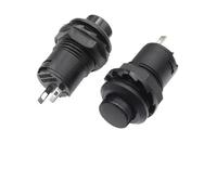 SMGLRUEAT Emergency Stop Switch DS-228 3A /125VAC 1.5A/250VAC On/Off Latching Momentary Push Button Switches DS-428 Self Locking Push Button Switch(Self Locking Black,100PCS)