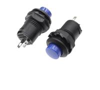 SMGLRUEAT Emergency Stop Switch DS-228 3A /125VAC 1.5A/250VAC On/Off Latching Momentary Push Button Switches DS-428 Self Locking Push Button Switch(Self Locking Blue,100PCS)