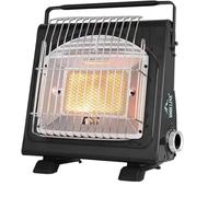 SMH LINE Chauffage à gaz portable 2 en 1 - Chauffage à gaz pour camping - Chauffage d'extérieur - 1,7 kW - Brûleur - Cartouches de gaz butane - Chauffage en céramique