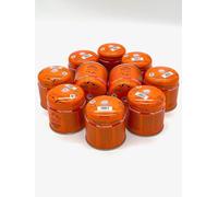 SMH LINE® Lot de 10 cartouches de gaz butane perforées universelles de 190 g - Avec valve de sécurité - Brûleur Bunsen - Mélange de gaz propane - Réchaud à gaz - Chauffage à gaz - Brûleur à souder -