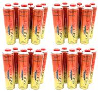 SMH LINE® Lot de 24 cartouches de gaz universelles de 600 ml pour réchaud à gaz, désherbeur, brûleur à gaz, mélange propane butane 7/16", filetage européen EN417, cartouche à vis, chalumeau à souder
