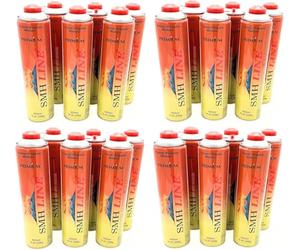 SMH LINE Lot de 24 cartouches de gaz universelles de 600 ml pour réchaud à gaz, désherbeur, brûleur à gaz, mélange propane butane 7/16", filetage européen EN417, cartouche à vis, chalumeau à souder