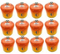 SMHLINE® Lot de 12 cartouches à vis de 300 g - Filetage universel 7/16 - Cartouche de gaz - Valve filetée EN 417 - Brûleur Bunsen - Mélange butane et propane - Réchaud à gaz - Réchaud à gaz