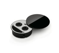 Smile Double Prise USB Élément Encastré En Verre Noir