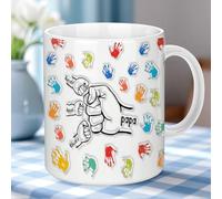 Smile lab Cadeau De Fête Des Pères Pour Papa - Mug Personnalisé avec Bosses De Poing - Tasse Personnalisable avec Nom Imprimé Dessus - Cadeau Homme Papa Grand Pere Pour Fête Des Pères Anniversaire