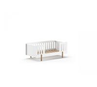 JAXX - SMILE Lit junior LF 70 x 140 cm, incl. sommier à lattes, incl. protection anti-chute, Finition MDF laqué blanc