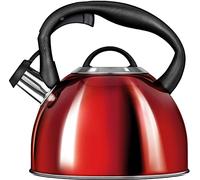 SMILE MCN-13/C1 Bouilloire Non Electrique Tous Feux dont Induction 3L Acier Inoxydable Poignée Non Chauffante Température Nécessite Pipe Rouge Brillant