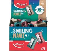 Taille-crayons VIVO SMILING PLANET, présentoir de 75