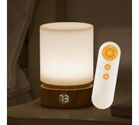 Smilodon Timer Night Light Pro, Small LED Bedroom Lamp, Bedside Table Lamp, Night Light Kids, Baby Breastfeeding, White, Dimmable, Battery Operated, Warm Mood Light Color