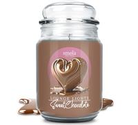 smøla Grande bougie parfumée dans un pot I Sweet Chocolate 625 ml - Bougie au chocolat, parfum sucré I Jusqu'à 140 heures de combustion I Bougie végétalienne à la cire de soja I Idée cadeau parfaite