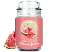 smøla Grande bougie parfumée dans un verre I Watermelon Lemonade 625 ml - Bougie parfumée fruitée et fraîche au citron I Jusqu'à 140 heures de combustion I Bougie végétalienne à la cire de soja I Idée