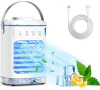 SMLEGFT Climatiseurs portables avec lumière 7 couleurs et grand réservoir de 900 ml