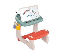 Smoby - Bureau Petit Ecolier - Bureau pour Enfant - Double Face Blanche Magnétique + Ardoise Craie - 80 Accessoires -72 Lettres et Chiffres Magnétiques - A Partir de 3 Ans - Fabrication Française