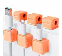 smofish Clips Câble Organisateur Bureau, Lot de 6 d'organisateurs de câbles magnétiques pour bureau, Fil fortement adhésif Support de chargeur pour table de nuit, ustensiles de cuisine