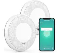 Smoke Co -Detector combiné WLAN, Smart -combinaison Détecteur de monoxyde de carbone, capteur précis Batterie de 10 ans, bouton de test Alarme forte de 85 dB,