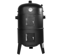 Smoker : Four à fumoir 3-en-1, combinant un barbecue au charbon de bois et un fumoir. Barbecue métallique pour l'extérieur, idéal pour fumer et griller