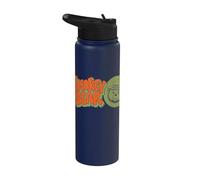 Smokey Bear Cute Head Logo 70's Style Typography Stainless Steel Insulated Water Bottle