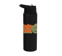 Smokey Bear Cute Head Logo 70's Style Typography Stainless Steel Insulated Water Bottle