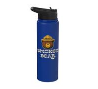Smokey Bear Cute Retro Head Stainless Steel Insulated Water Bottle